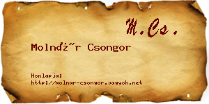 Molnár Csongor névjegykártya